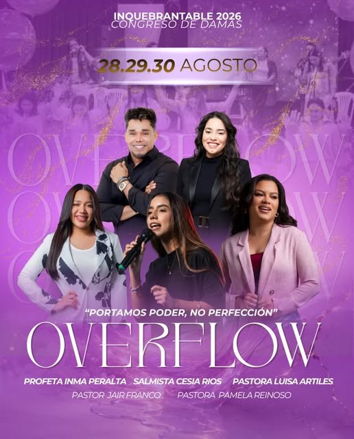 Afiche del congreso Inquebrantable 2026, Congreso de Damas, 28 29 y 30 de agosto